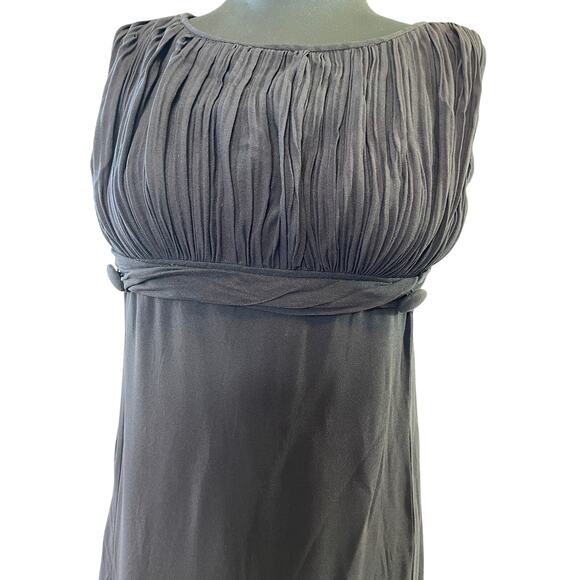 1960s Empire Waist Little Black Dress – Vintage Sleeveless LBD, Fully Lined - Picture 8 of 15